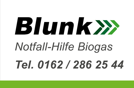 Blunk Biogas-Service Notfallhilfe mit Telefonnummer