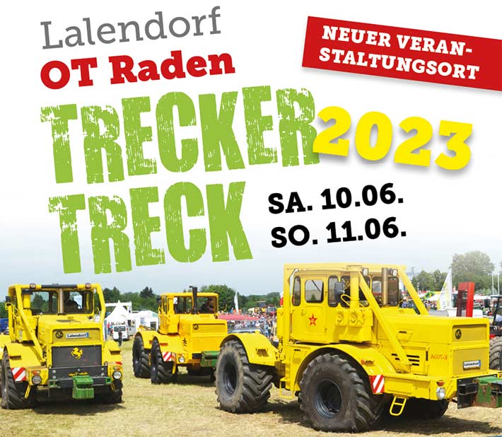 Ausblick auf Veranstaltung: Trecker Treck im Juni 2023 in Lalendorf (MV) - Plakatbild