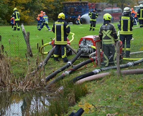 Übungseinsatz der Feuerwehr bei Blunk in Rendswühren - Foto Jugendfeuerwehr Bornhöved 23