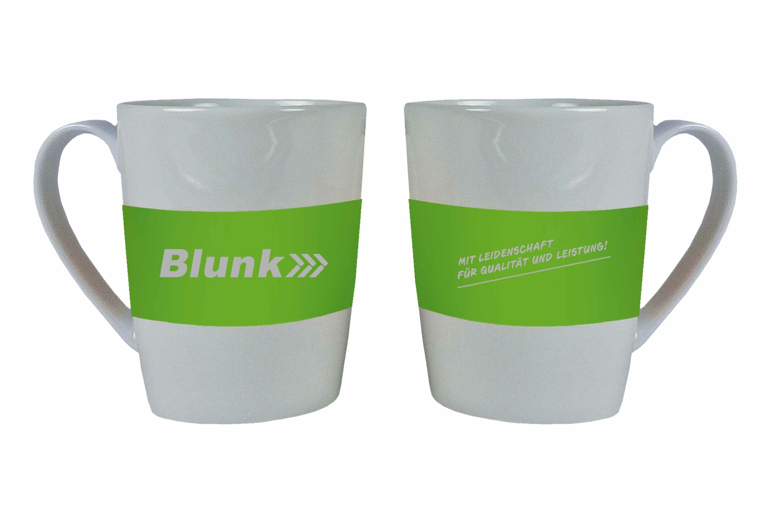 Blunk Kollektion 2024 - Blunk-Becher mit grüner Banderole
